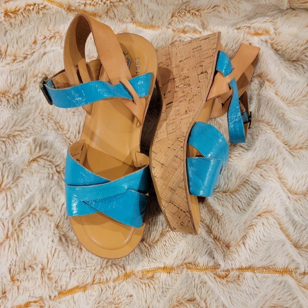 Kork-Ease Leather Sandal Ava Turquoise 6/36.5